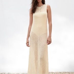 Knit Dress in Metallic Beige